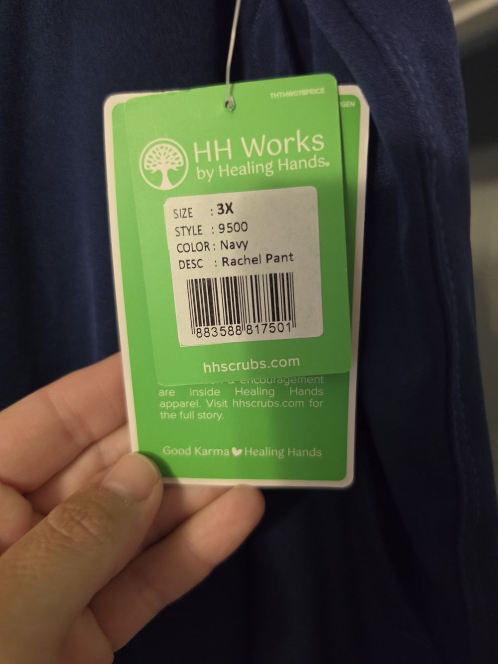 Healing Hands HH Works Scrub Pant - Navy